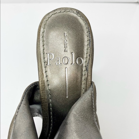 Linea Paolo Ruched Leather Wrapped Sandals - Picture 8 of 8